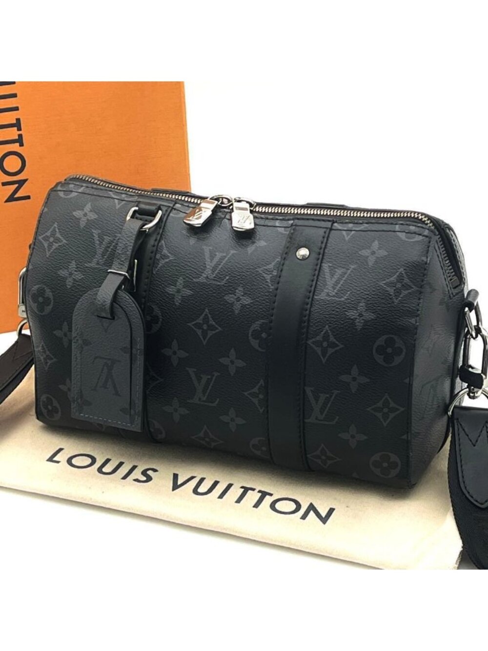 Louis Vuitton Monogram Eclipse City Keepall Shoulder Bag - Picture 10 of 10